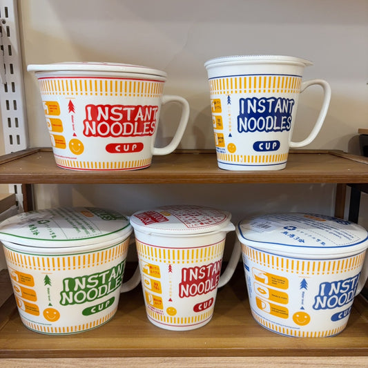 好宅選品 🏠 日式創意泡麵碗 大容量 手柄泡麵杯 陶瓷 大碗 可微波