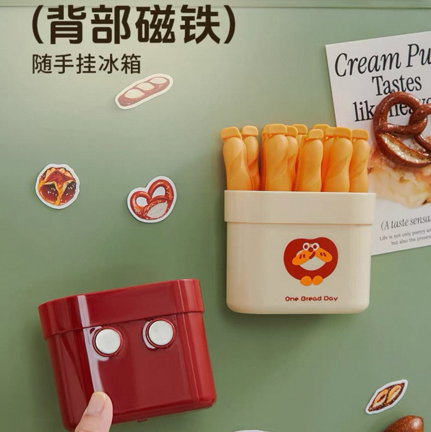 好宅選品 🏠 法棍封口夾 冰箱貼 磁吸收納盒 零食封口夾 防潮保鮮 密封夾 廚房好物 夾子