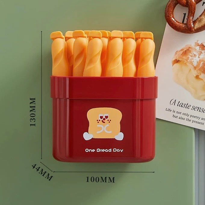 好宅選品 🏠 法棍封口夾 冰箱貼 磁吸收納盒 零食封口夾 防潮保鮮 密封夾 廚房好物 夾子