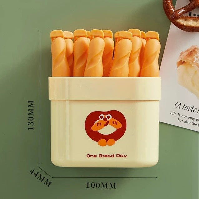 好宅選品 🏠 法棍封口夾 冰箱貼 磁吸收納盒 零食封口夾 防潮保鮮 密封夾 廚房好物 夾子