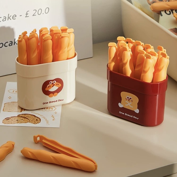 好宅選品 🏠 法棍封口夾 冰箱貼 磁吸收納盒 零食封口夾 防潮保鮮 密封夾 廚房好物 夾子