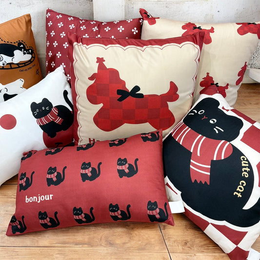 好宅選品 🏠 【平面抱枕】枕套 馬年新年佈置 PP棉質 聚酯纖維 枕頭 午睡枕 長形枕 沙發枕