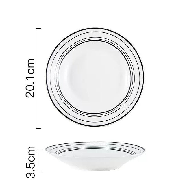 好宅選品 🏠 赫本摩登風格 陶瓷碗 餐具 碗公 餐碗 飯碗 器皿 餐盤 8吋盤 陶瓷盤