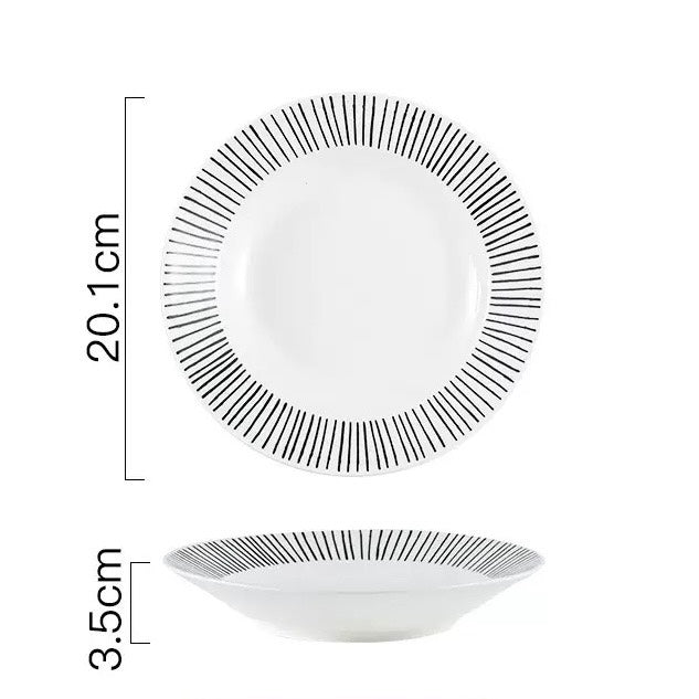 好宅選品 🏠 赫本摩登風格 陶瓷碗 餐具 碗公 餐碗 飯碗 器皿 餐盤 8吋盤 陶瓷盤