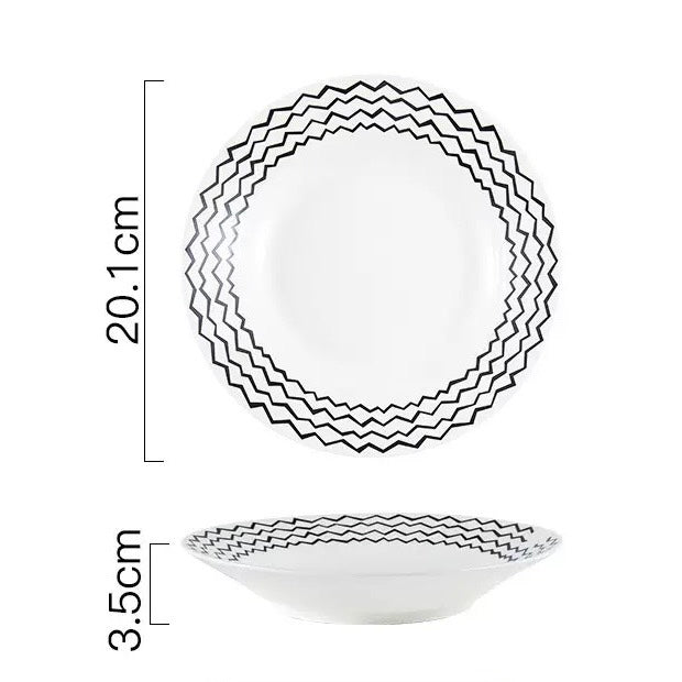 好宅選品 🏠 赫本摩登風格 陶瓷碗 餐具 碗公 餐碗 飯碗 器皿 餐盤 8吋盤 陶瓷盤