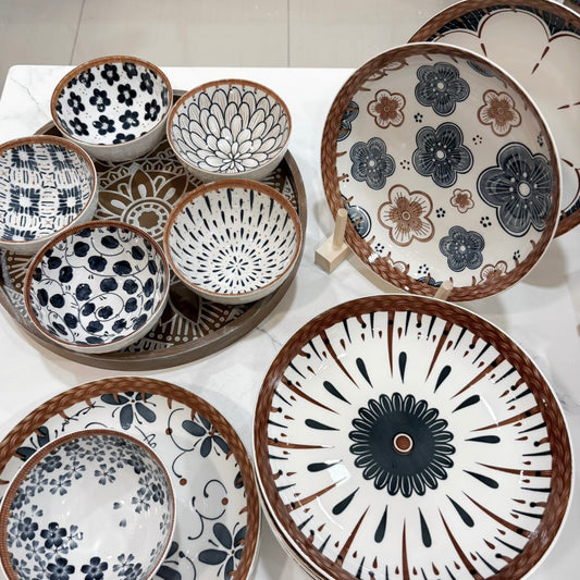 好宅選品 🏠 日式復古藤編 陶瓷碗 4.5英吋 米飯碗 餐具 碗 器皿 陶瓷盤 八吋盤 淺盤 碗盤