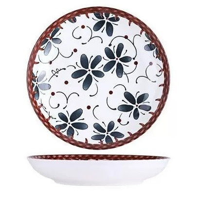 好宅選品 🏠 日式復古藤編 陶瓷碗 4.5英吋 米飯碗 餐具 碗 器皿 陶瓷盤 八吋盤 淺盤 碗盤