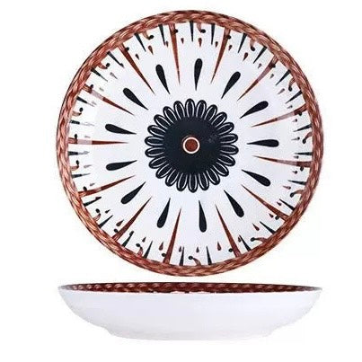 好宅選品 🏠 日式復古藤編 陶瓷碗 4.5英吋 米飯碗 餐具 碗 器皿 陶瓷盤 八吋盤 淺盤 碗盤