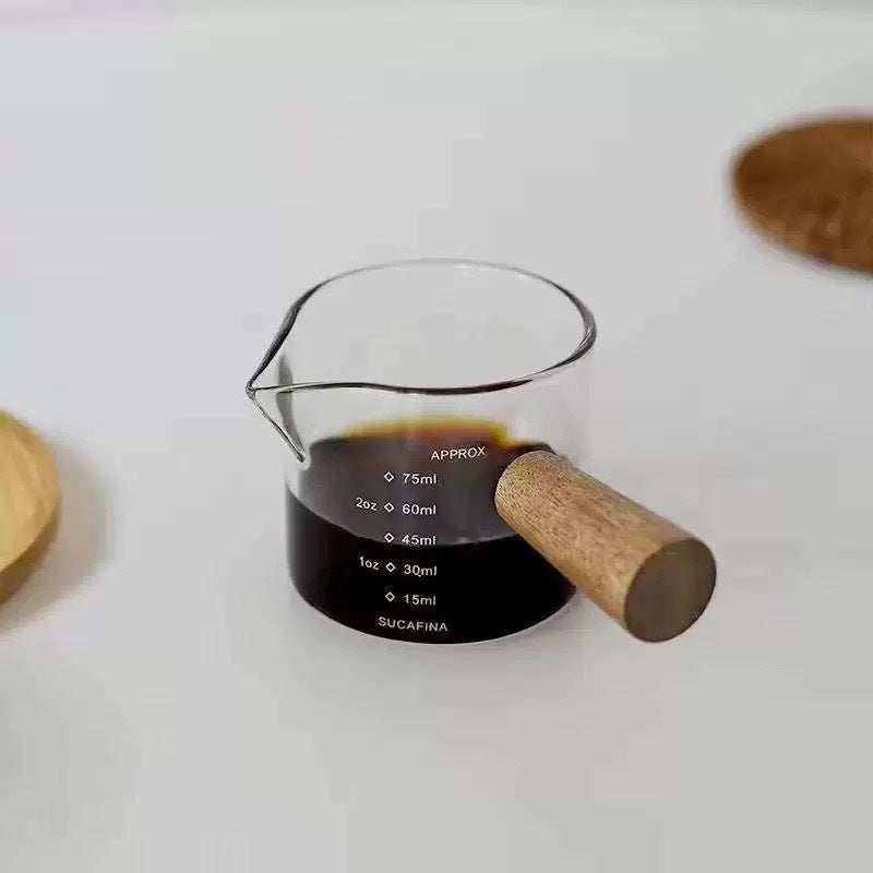 好宅選品 🏠 木把小奶盅 義式咖啡 刻度咖啡杯 咖啡器具