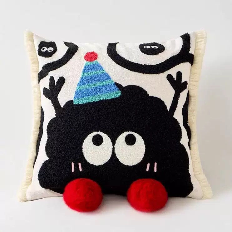 好宅選品 🏠【刺繡抱枕】喵喵悠果 枕套 PP棉 抱抱絨 刺繡 枕頭 午睡枕 長形枕 沙發枕