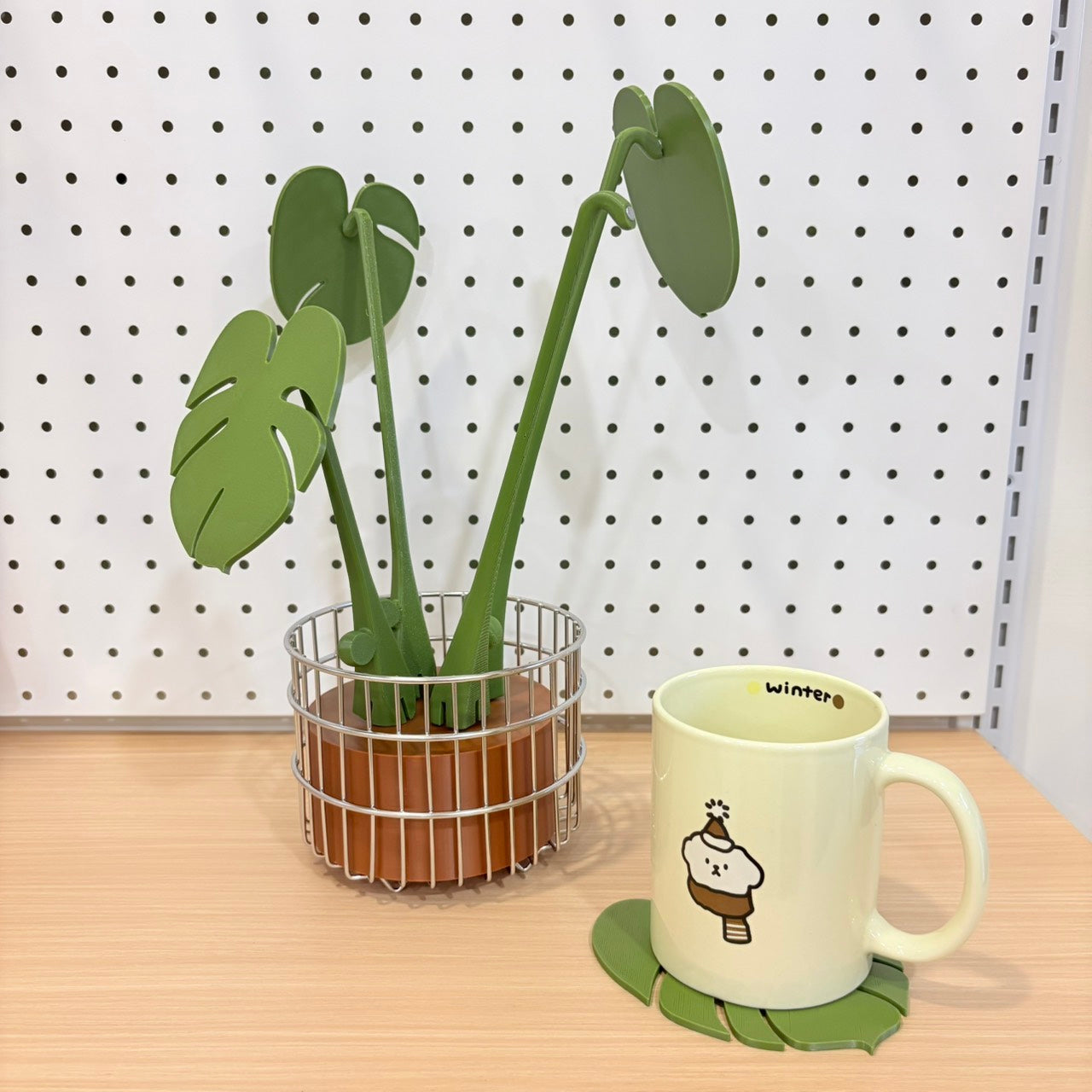 好宅選品 🏠 植栽造型磁吸隔熱墊 杯墊 隔熱 創意擺飾 水杯墊 龜背芋造型