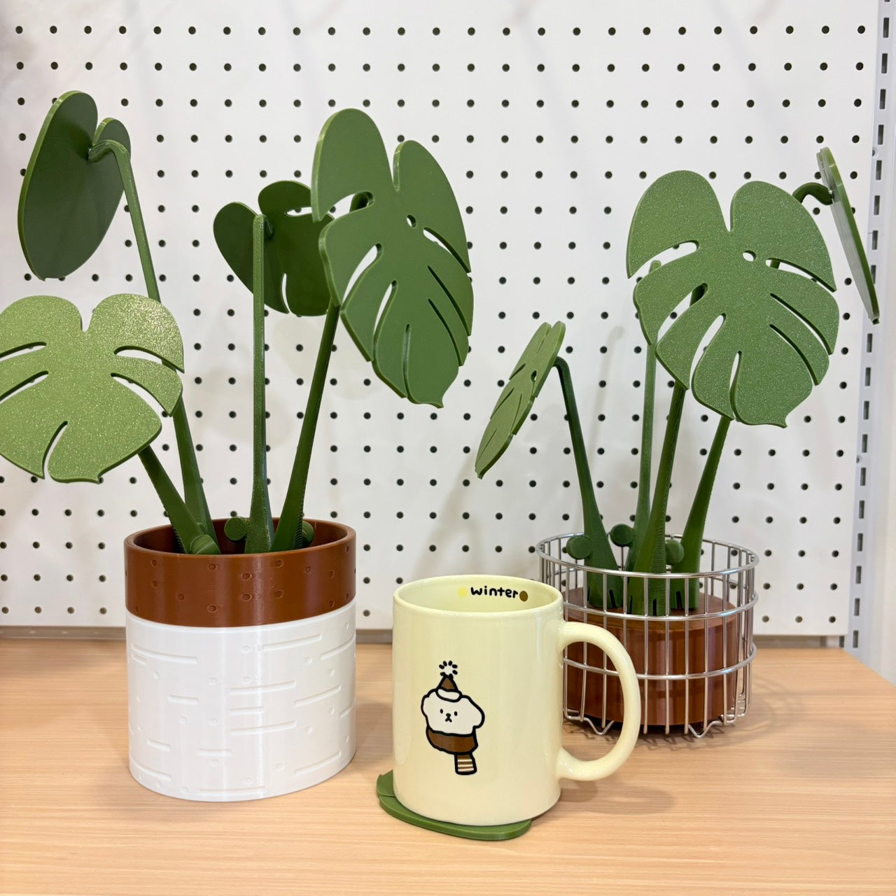 好宅選品 🏠 植栽造型磁吸隔熱墊 杯墊 隔熱 創意擺飾 水杯墊 龜背芋造型