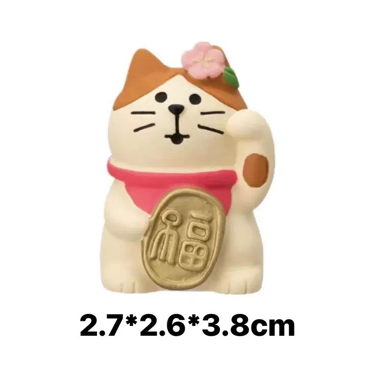 現貨秒發 ✨ 日式貓zakka 招福 DIY 潮玩擺件 新年禮物 公仔 造景小擺件 招財貓擺飾 微縮模型