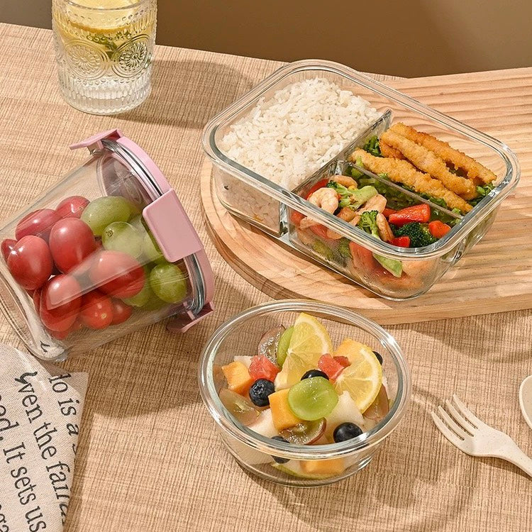 好宅選品 🏠 玻璃可微波保鮮盒 餐盒 密封盒 便當盒 玻璃容器