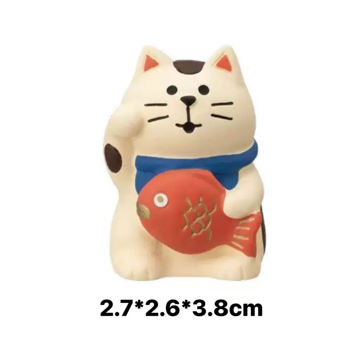 現貨秒發 ✨ 日式貓zakka 招福 DIY 潮玩擺件 新年禮物 公仔 造景小擺件 招財貓擺飾 微縮模型