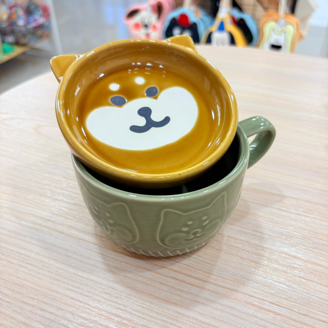 好宅選品 🏠 刺蝟 貓咪 柴犬 陶瓷盤杯 杯蓋 點心杯 水杯 早餐杯 馬克杯 生日禮物