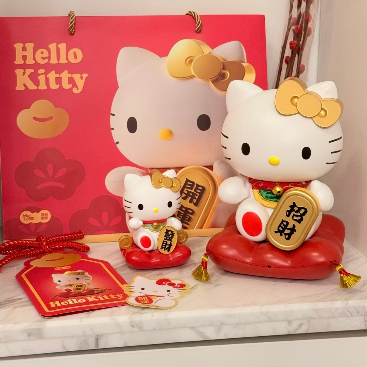 快速預購🔥 Hello kitty 招財貓發財燈 香薰掛件盲盒 擺件燈 馬克圖布 三麗鷗 公仔小夜燈 開店禮 招財擺飾