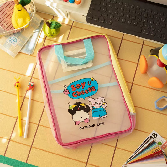 好宅現貨 🏠 拉鍊文件袋 分類文件袋 透明拉鍊式提包 收納包