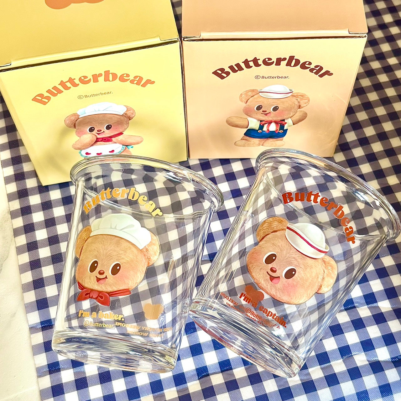 好宅現貨 🏠 奶油小熊 Butter Bear 玻璃杯 水杯 杯具 黃油小熊