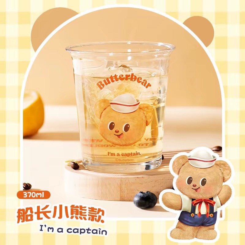好宅現貨 🏠 奶油小熊 Butter Bear 玻璃杯 水杯 杯具 黃油小熊