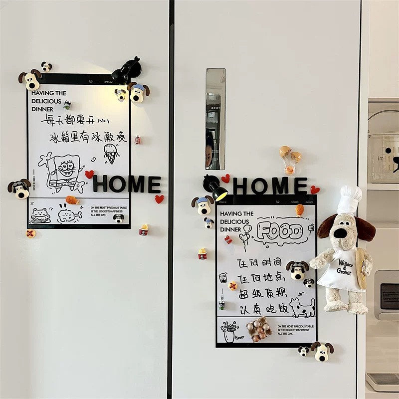 現貨秒發 ✅  酷狗 ins冰箱貼 磁貼 留言板 可擦拭寫 備忘錄 提示板 磁吸白板 磁吸裝飾