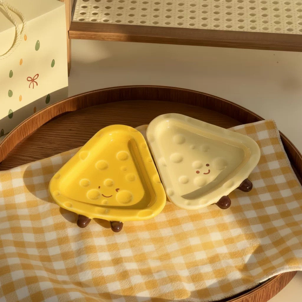 好宅現貨 🏠 芝士造型 陶瓷 碟子 醬料碟 起士 調味料碟 沾料碟 調味碟 醬油醋碟 釉下彩碟子
