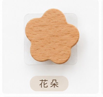 現貨秒發 ⚡ 免釘牆 木質掛勾 無痕掛勾 免打孔 北歐風 螺絲釘 星星 月亮 雲 動物 兔子 河馬 大象 衣帽架 掛飾