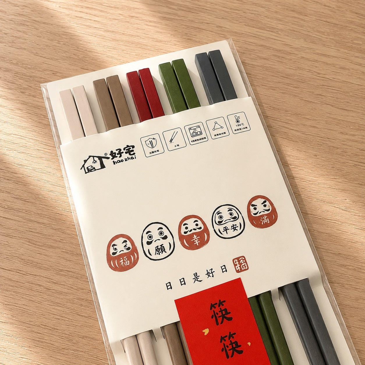 現貨秒發 ⚡ 筷筷享福 筷子 日式合金筷 防滑 耐高溫 餐具 可機洗 入厝禮 桌上禮