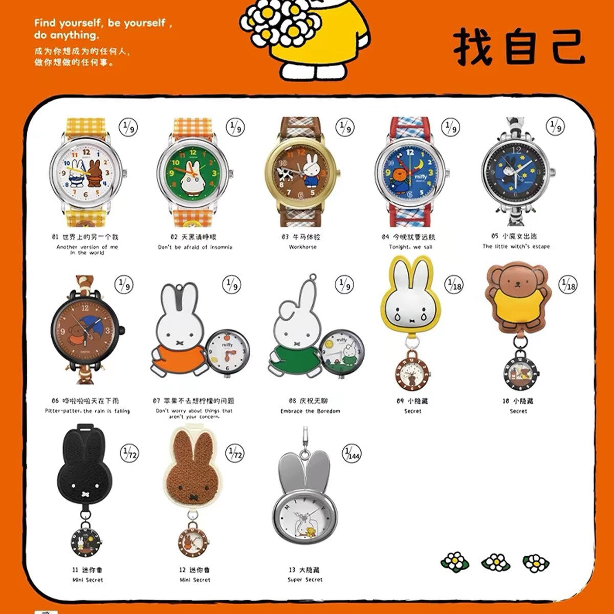 現貨秒發 ✅ Miffy 米飛兔 找自己 麥和幾盒番 盲盒 潮玩 腕錶 禮物 戒指 BOXFUN 米菲 手錶 懷錶 公仔