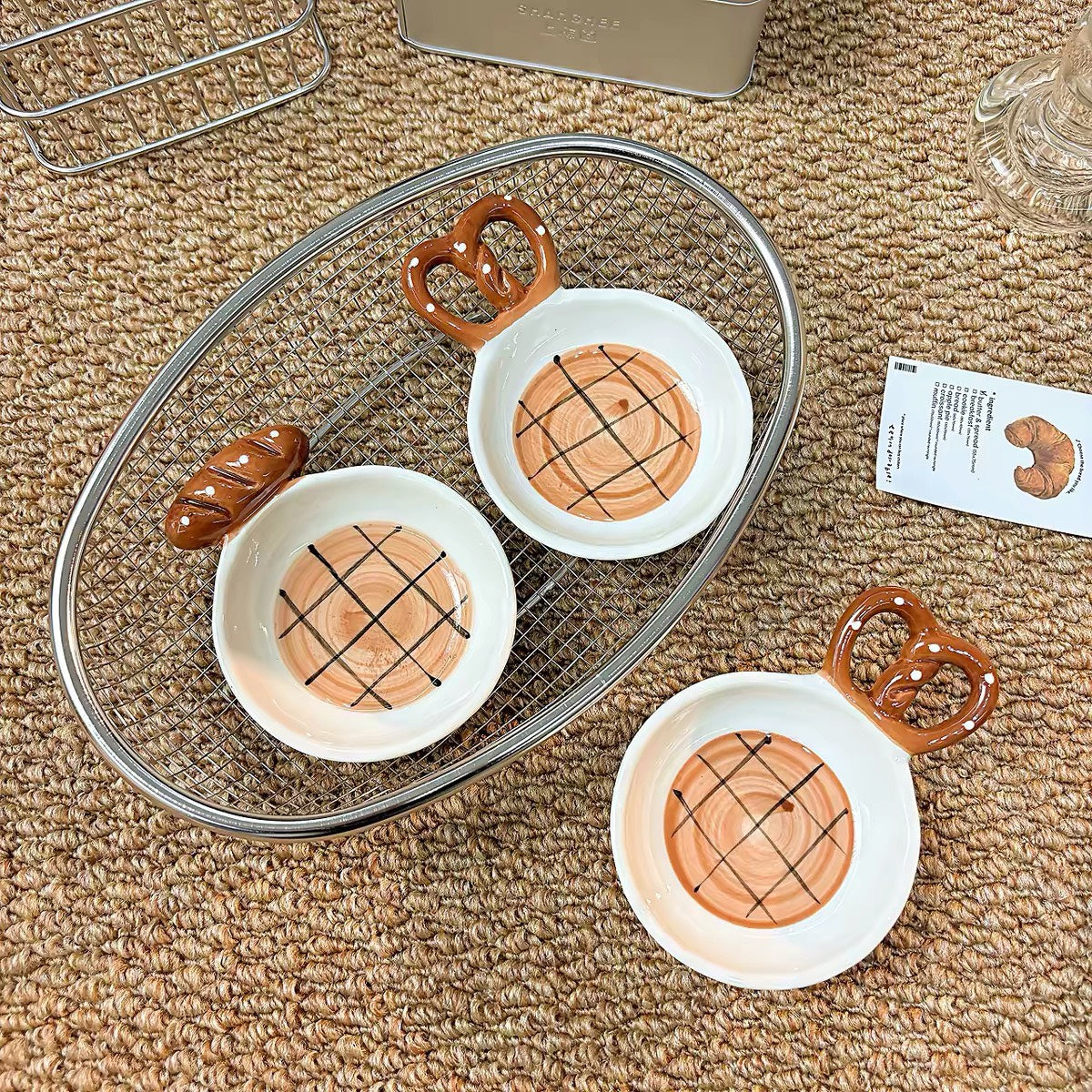 好宅現貨 🏠 法棍 蝴蝶酥 造型 調味碟 醬油碟 小碟 陶瓷碟 碟子 調味料碟 沾料碟 釉下彩碟子 甜點盤 小盤子