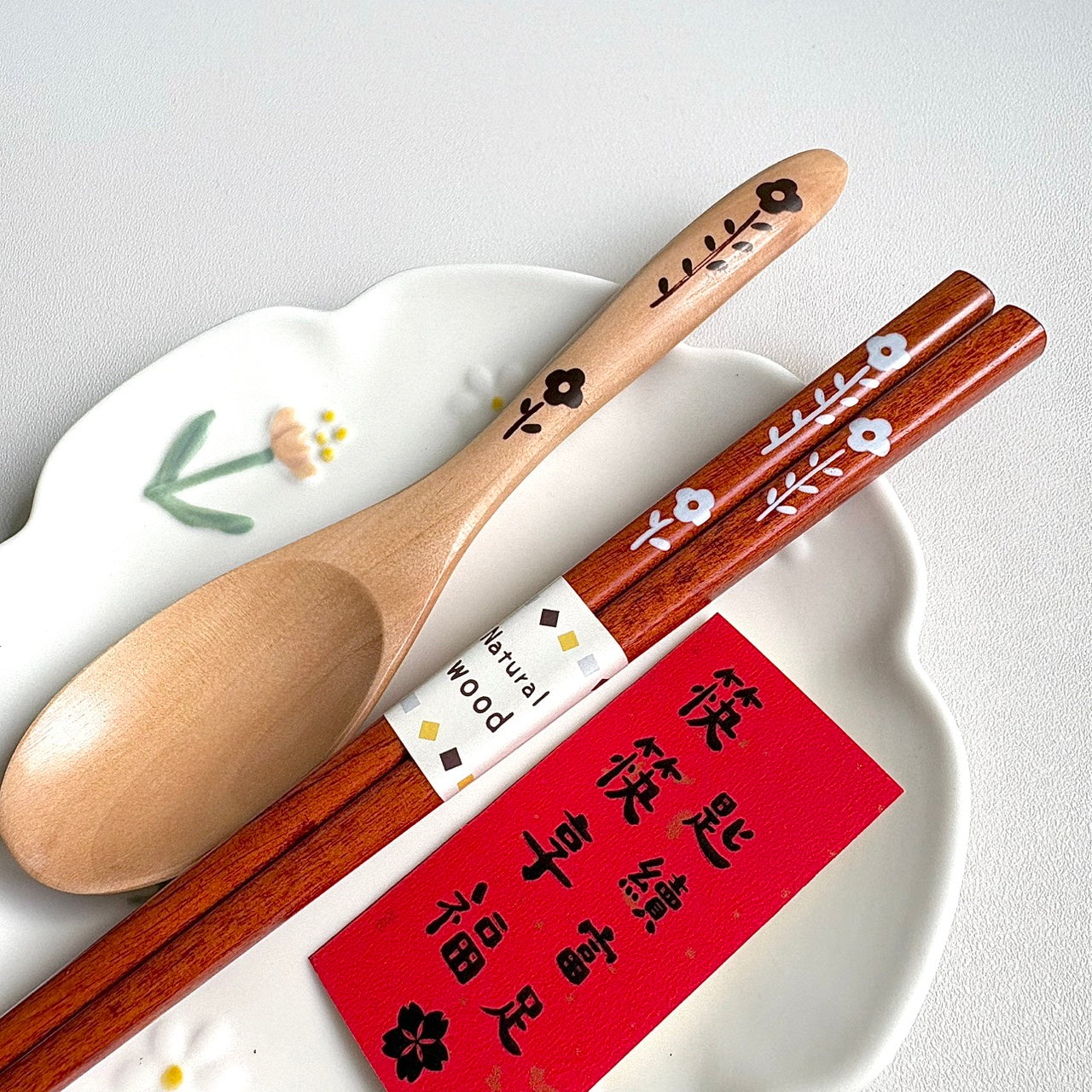現貨秒發 ⚡ 日本進口 單人筷勺組 餐具禮物 筷筷享福 木筷 筷子 餐具 入厝禮 桌上禮 婚禮小物