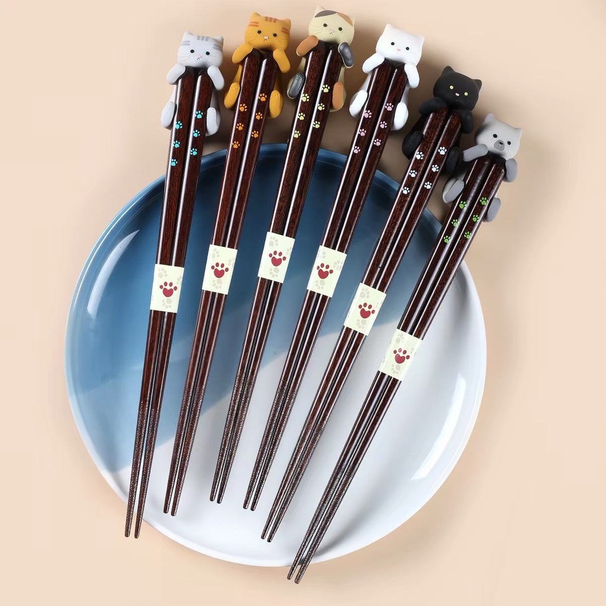 現貨秒發 ⚡ 日本進口 貓咪筷組 餐具禮物 貓咪筷架 筷筷享福 木筷 筷子 餐具 入厝禮 桌上禮 婚禮小物