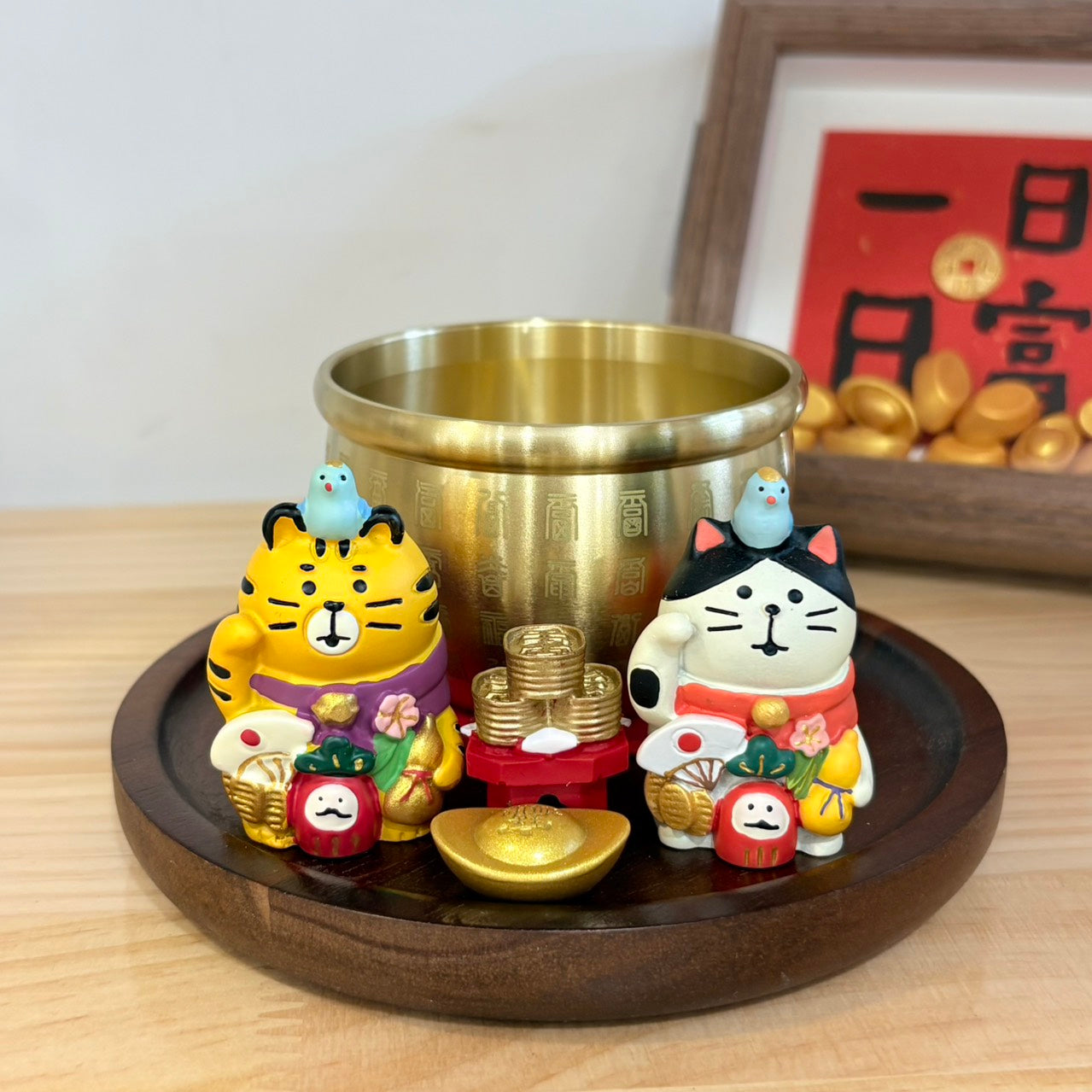 好宅現貨⚡ zakka 招財貓 聚寶盆 水晶樹 擺件 裝飾品 家居 玄關裝飾 喬遷新居 禮品 入厝禮 生日禮物 招財小物