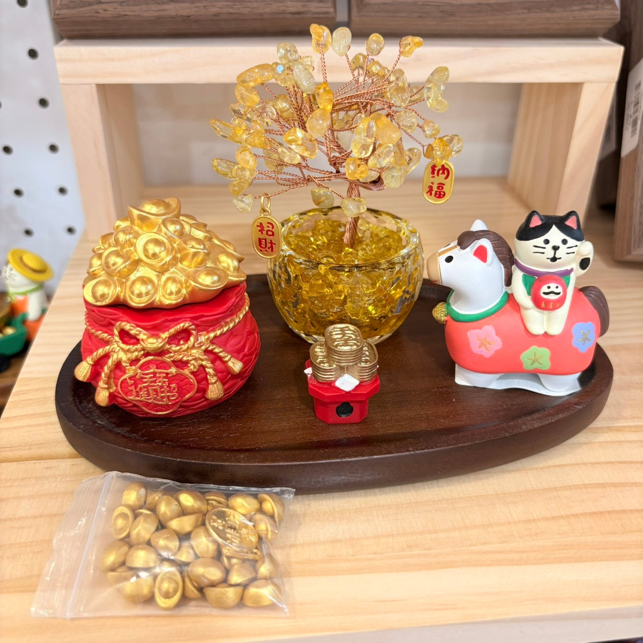 好宅現貨⚡ zakka 招財貓 聚寶盆 水晶樹 擺件 裝飾品 家居 玄關裝飾 喬遷新居 禮品 入厝禮 生日禮物 招財小物