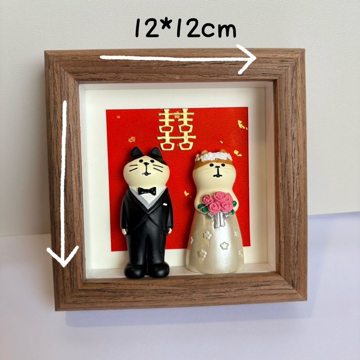 現貨秒發 ✨ 永結同心 結婚小禮 造型相框 玄關擺飾 日式貓 zakka DIY 潮玩擺件 婚禮小物 公仔 造景小擺件