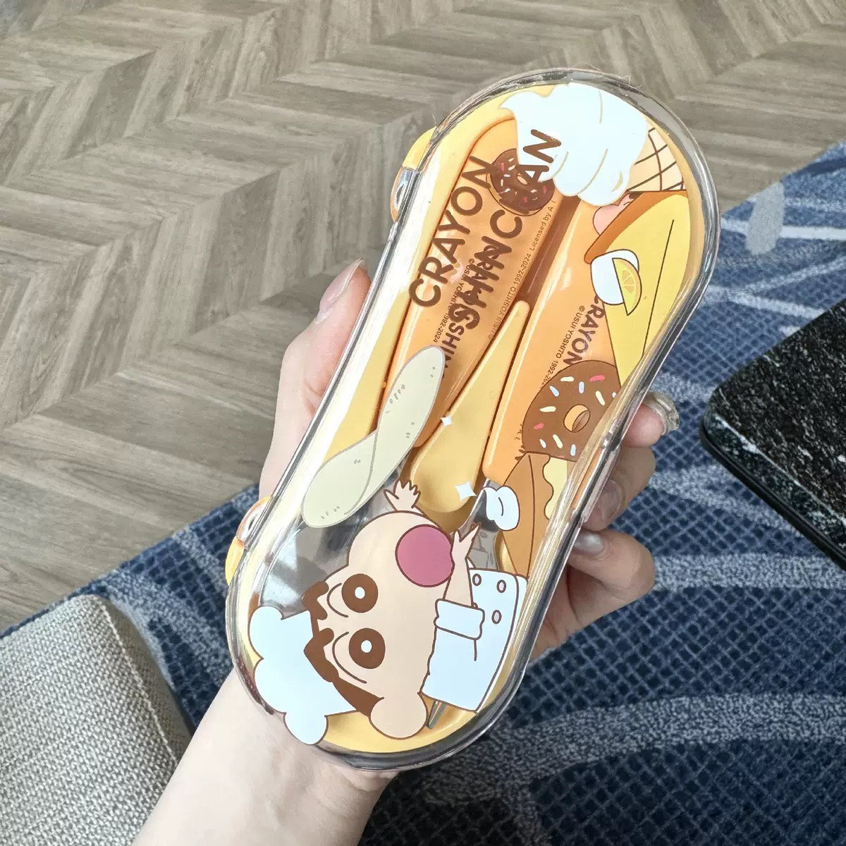 現貨秒發 ⚡ 蠟筆小新 環保餐具組 湯匙 叉子 不鏽鋼304 耐高溫 餐具 兒童餐具 便攜湯匙