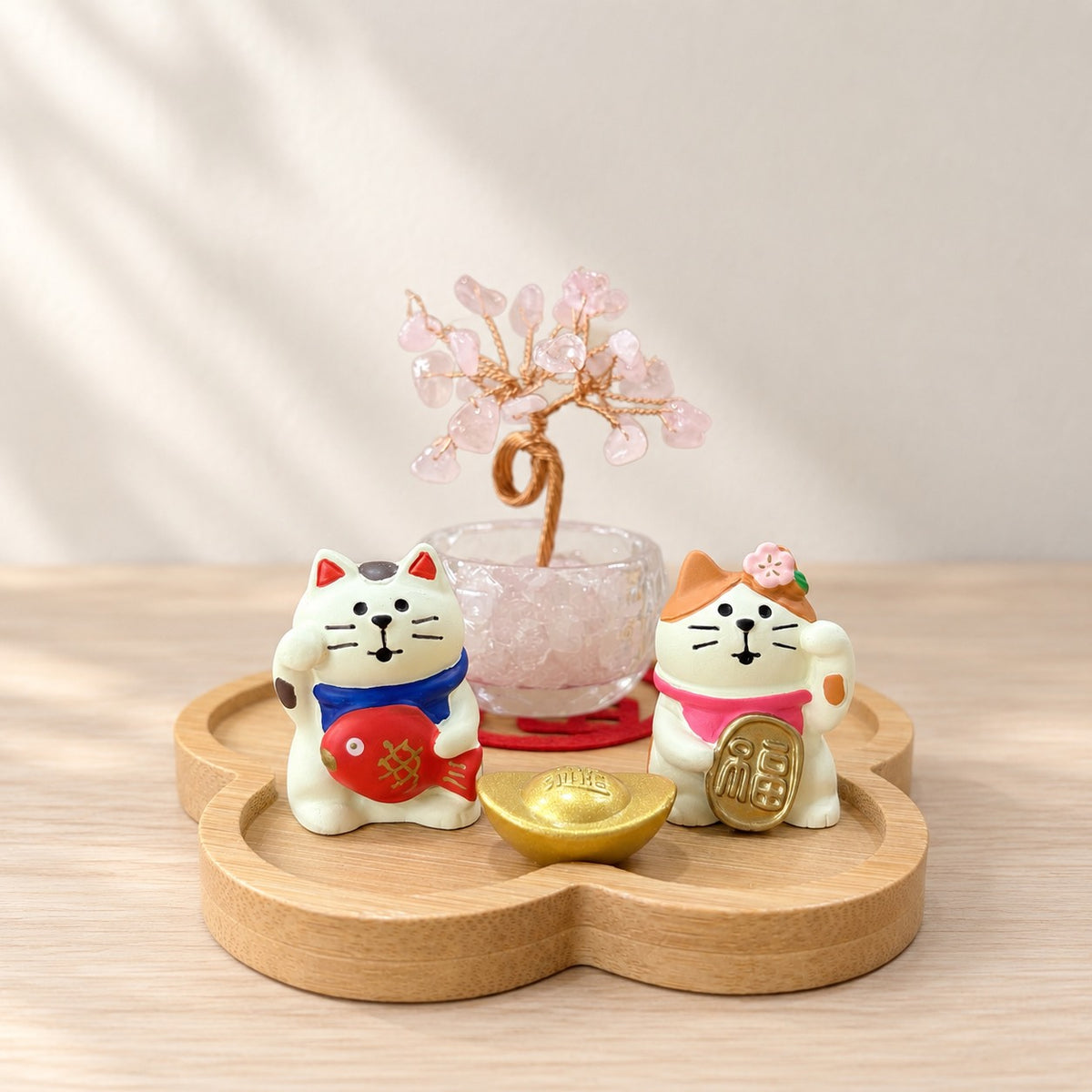 好宅現貨⚡ zakka 招財貓 聚寶盆 水晶樹 擺件 裝飾品 家居 玄關裝飾 喬遷新居 禮品 入厝禮 生日禮物 招財小物