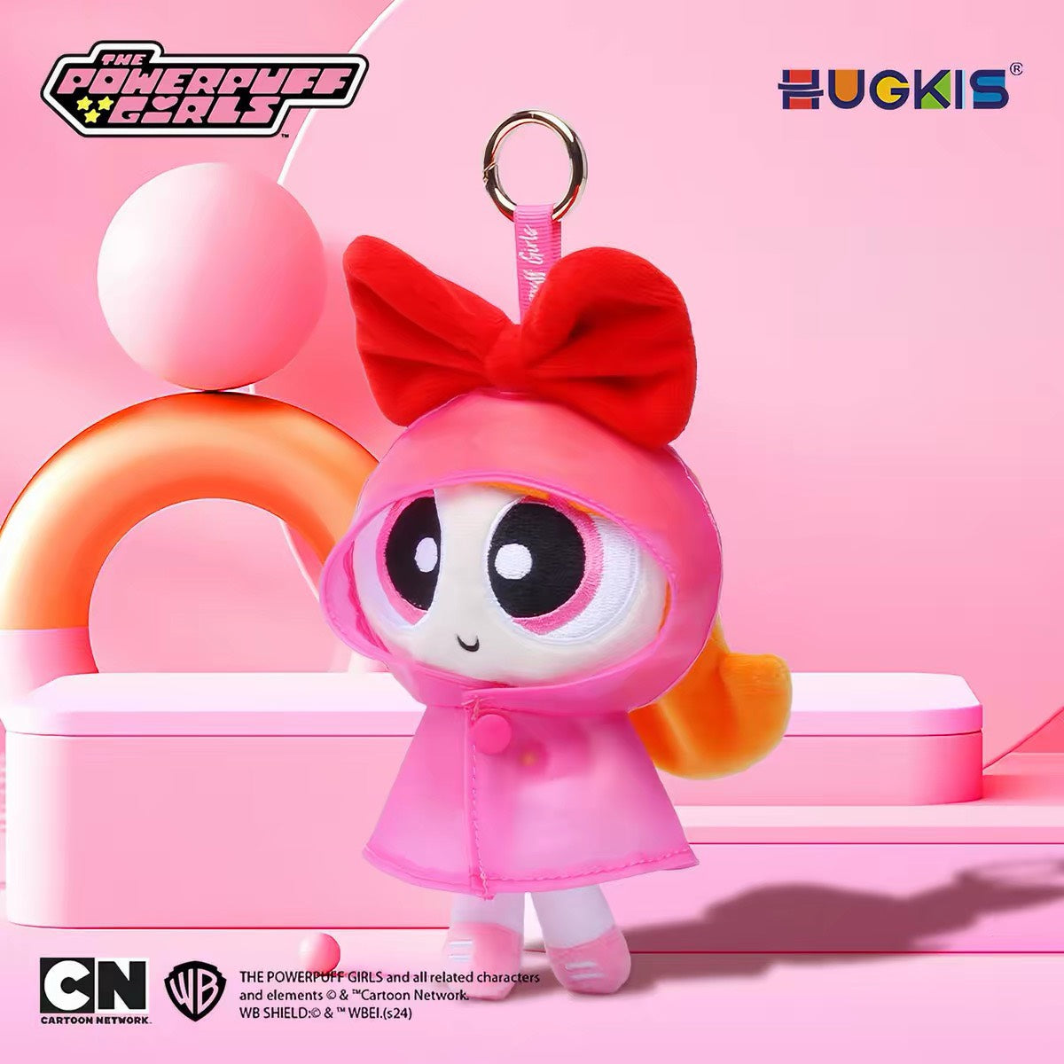現貨秒發 ⚡ HUGKIS 正版 飛天小女警 雨衣系列毛絨掛件 娃娃吊飾 花花 泡泡 毛毛 包包掛件吊飾 禮物