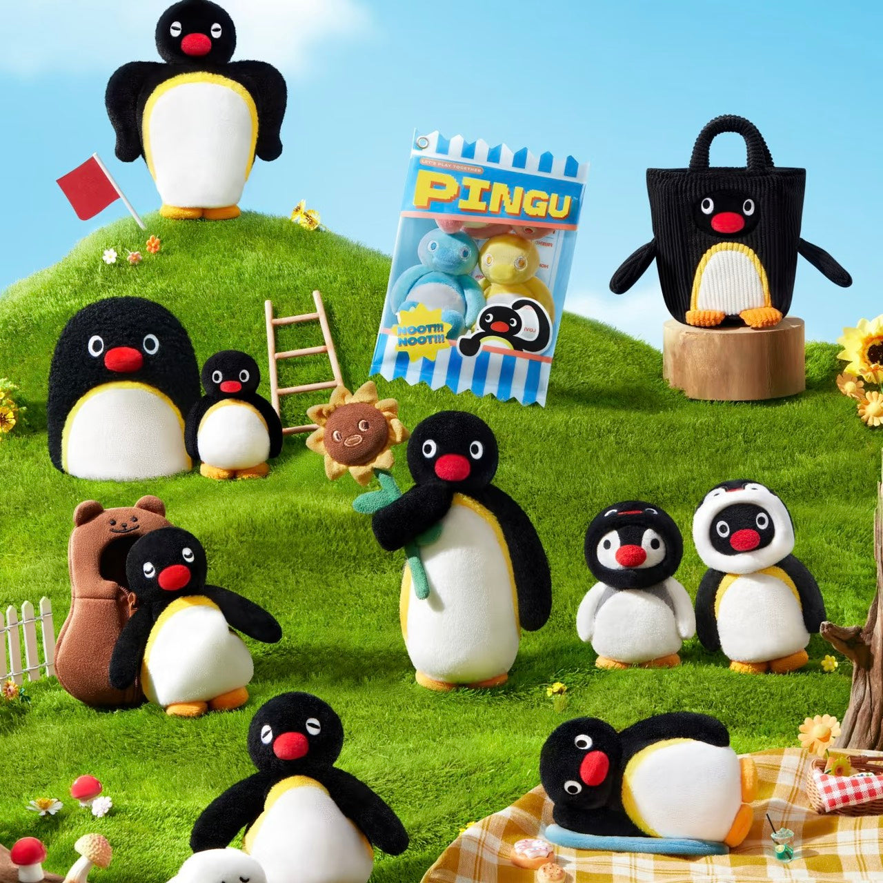 快速預購 🔥 正版 Pingu Mini meme 盲盒 確認款 端盒 毛絨掛件系列 娃娃 掛飾 企鵝娃娃 X11