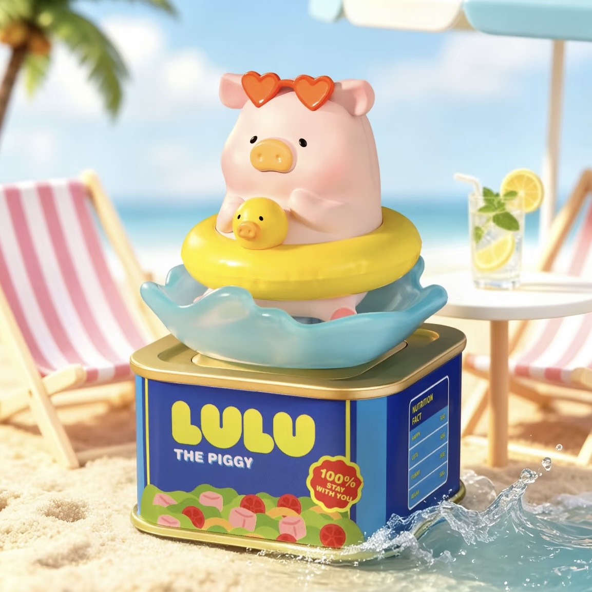 快速預購 ✅ Lulu豬 放假Lu 光動 確認款 toyzeroplus 盲盒 公仔 搖擺 馬上放假 自由游泳