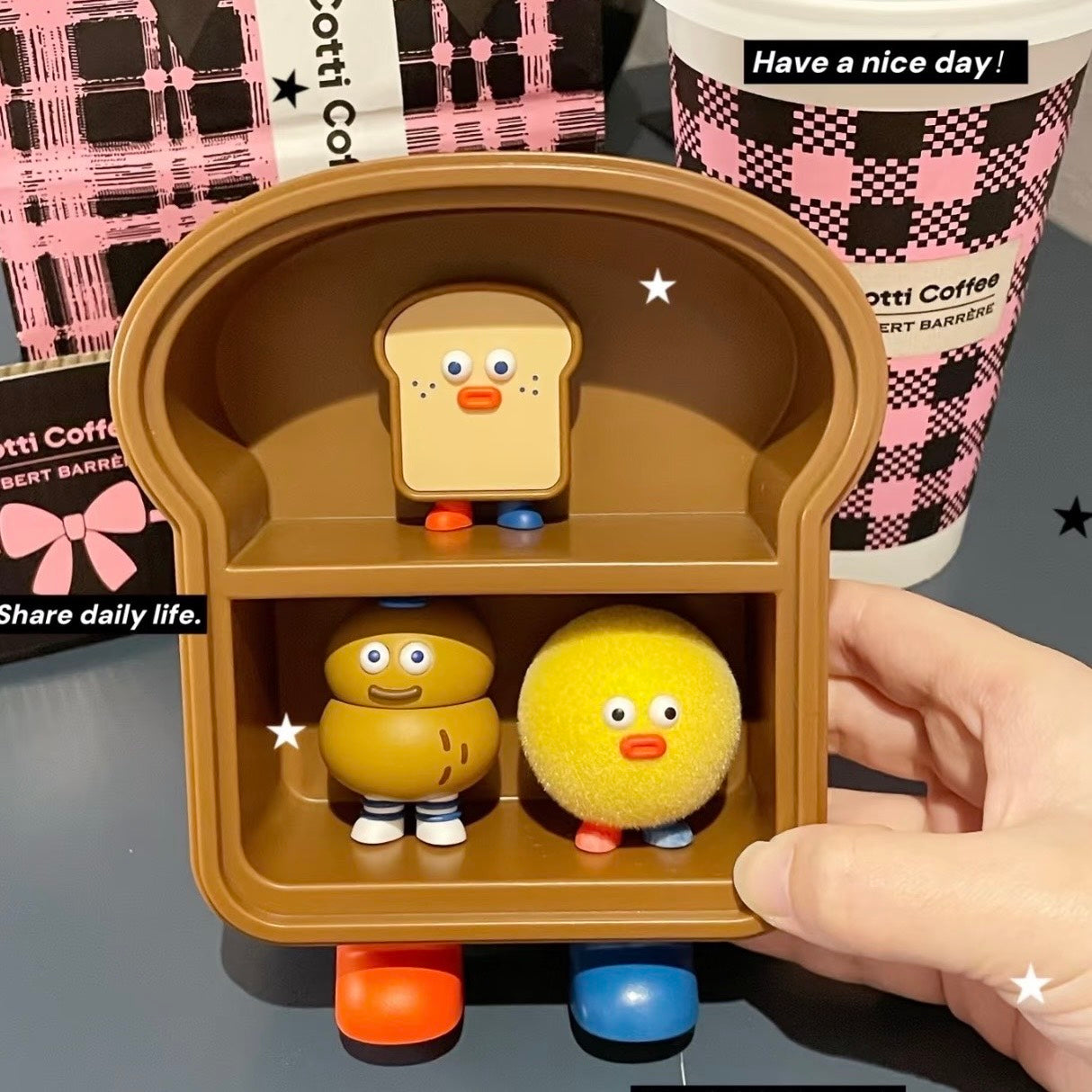 現貨在台 ✅ 正版 吐司兄弟 萌粒 吐司盒 盲盒 端盒 三入 超可愛外盒 呆萌 限量 公仔