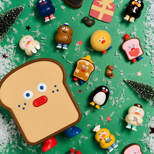 現貨在台 ✅ 正版 吐司兄弟 萌粒 吐司盒 盲盒 端盒 三入 超可愛外盒 呆萌 限量 公仔