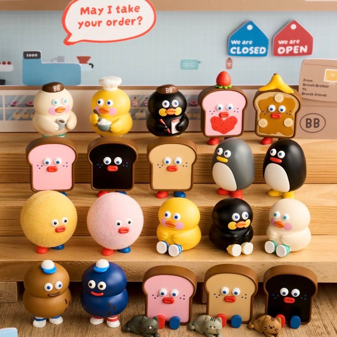 現貨在台 ✅ 正版 吐司兄弟 萌粒 吐司盒 盲盒 端盒 三入 超可愛外盒 呆萌 限量 公仔