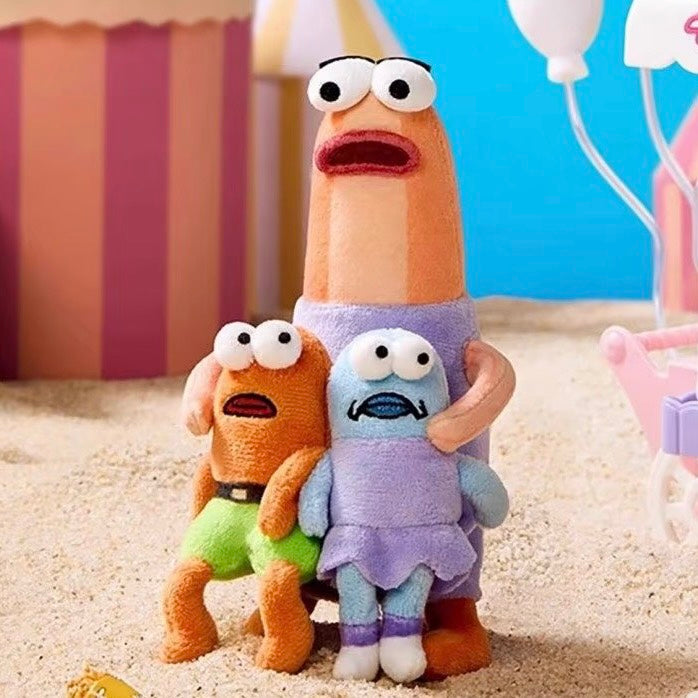 現貨在台 ✅ 正版 X11 比奇堡的居民 盲盒 端盒 毛絨掛件系列 娃娃 掛飾 醜萌 熱門 公仔