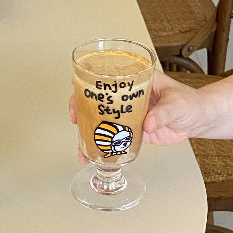 好宅選品 🏠 復古風 高腳杯 小花 碎花 頭巾小狗 帽衫小狗 浪漫 牛奶杯 飲料杯