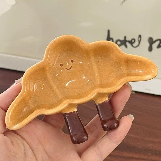 好宅選品 🏠 可愛麵包 陶瓷 碟子 創意餐具 醬料碟 沾醬碟(未完成上架