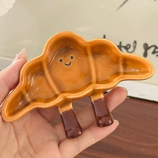 好宅選品 🏠 可愛麵包 陶瓷 碟子 創意餐具 醬料碟 沾醬碟(未完成上架