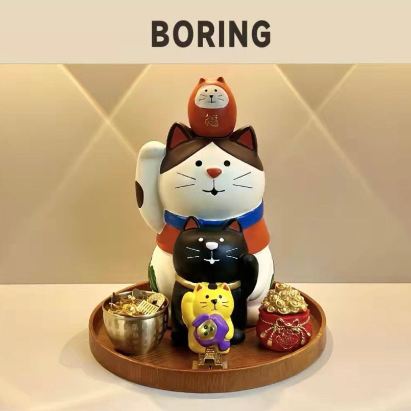 好宅選品 🏠 招財貓 擺件 客廳桌面 裝飾品 家居 玄關裝飾 喬遷新居 禮品 組合