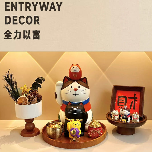 好宅選品 🏠 招財貓 擺件 客廳桌面 裝飾品 家居 玄關裝飾 喬遷新居 禮品 組合