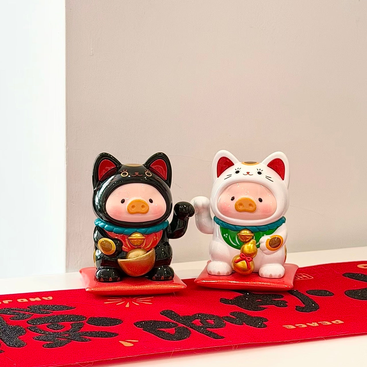 快速預購✅ LULU豬 一招喵計 確認款 罐頭豬 52toys 招財貓 招財 擺件 盲盒 鴻福喵計 毛絨搪膠掛件